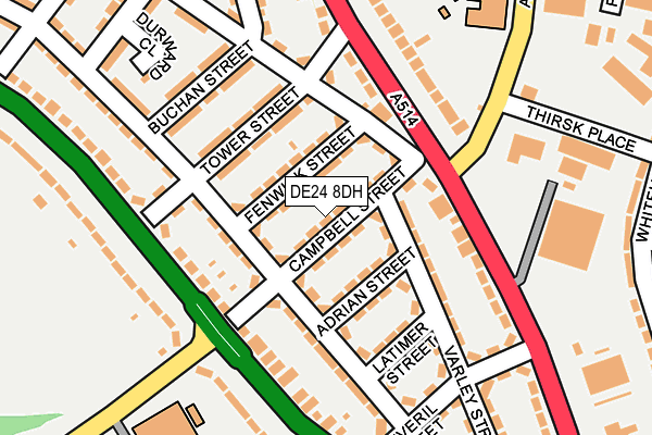 DE24 8DH map - OS OpenMap – Local (Ordnance Survey)