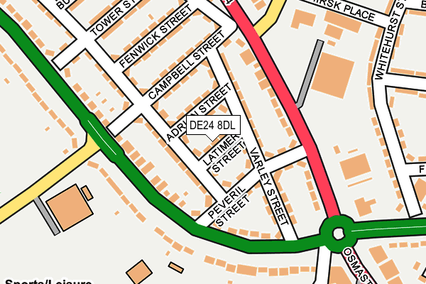 DE24 8DL map - OS OpenMap – Local (Ordnance Survey)