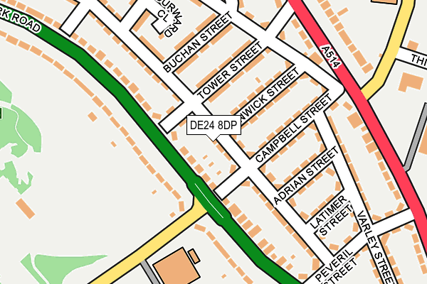 DE24 8DP map - OS OpenMap – Local (Ordnance Survey)
