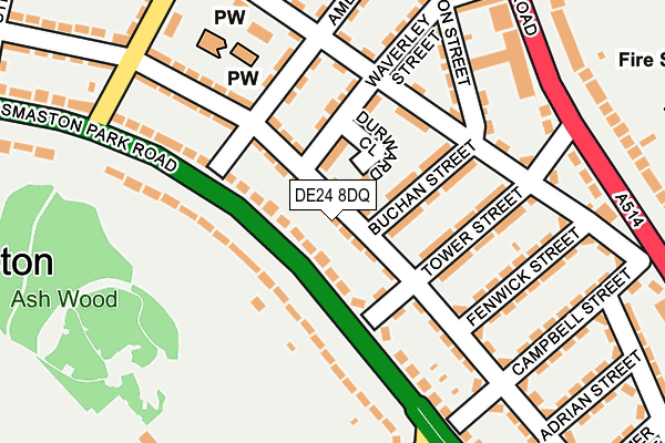 DE24 8DQ map - OS OpenMap – Local (Ordnance Survey)