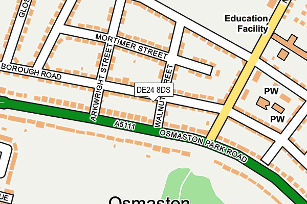 DE24 8DS map - OS OpenMap – Local (Ordnance Survey)