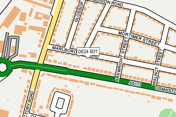 DE24 8DT map - OS OpenMap – Local (Ordnance Survey)