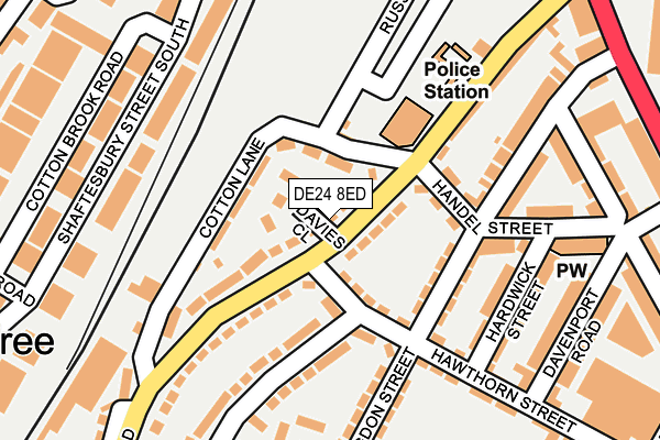 DE24 8ED map - OS OpenMap – Local (Ordnance Survey)