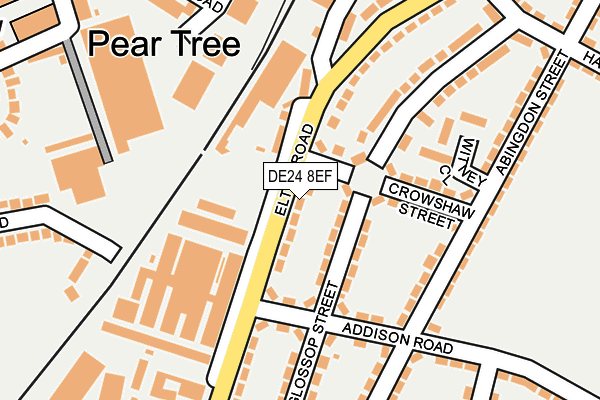 DE24 8EF map - OS OpenMap – Local (Ordnance Survey)