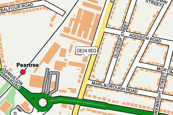 DE24 8EG map - OS OpenMap – Local (Ordnance Survey)