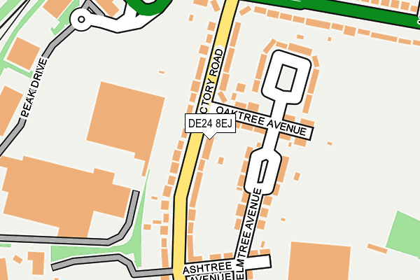 DE24 8EJ map - OS OpenMap – Local (Ordnance Survey)