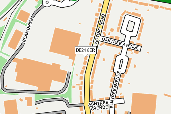 DE24 8ER map - OS OpenMap – Local (Ordnance Survey)