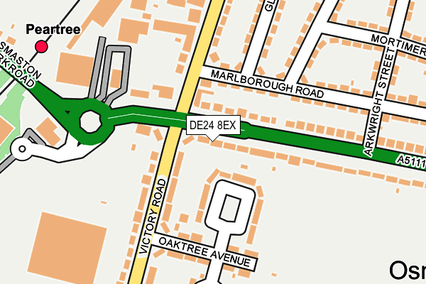 DE24 8EX map - OS OpenMap – Local (Ordnance Survey)