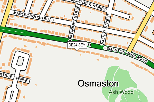 DE24 8EY map - OS OpenMap – Local (Ordnance Survey)