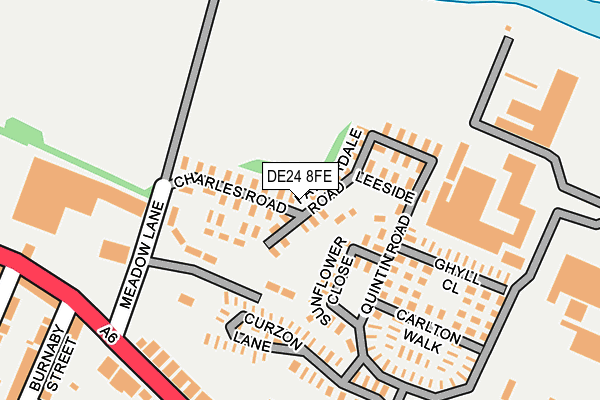 DE24 8FE map - OS OpenMap – Local (Ordnance Survey)