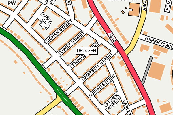 DE24 8FN map - OS OpenMap – Local (Ordnance Survey)