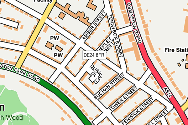 DE24 8FR map - OS OpenMap – Local (Ordnance Survey)