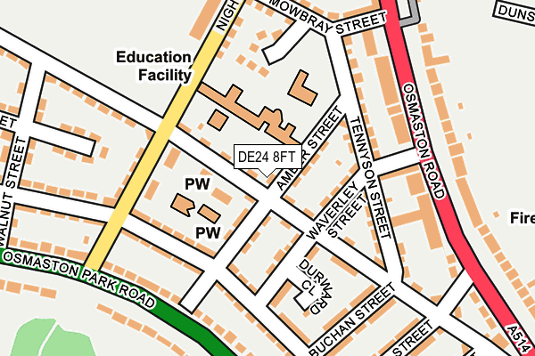 DE24 8FT map - OS OpenMap – Local (Ordnance Survey)