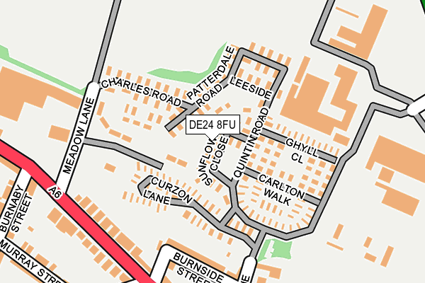 DE24 8FU map - OS OpenMap – Local (Ordnance Survey)