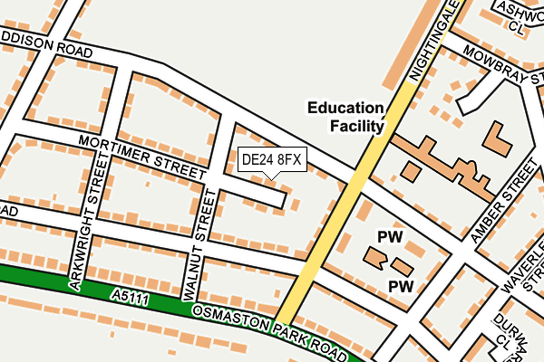 DE24 8FX map - OS OpenMap – Local (Ordnance Survey)