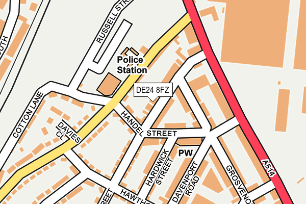 DE24 8FZ map - OS OpenMap – Local (Ordnance Survey)