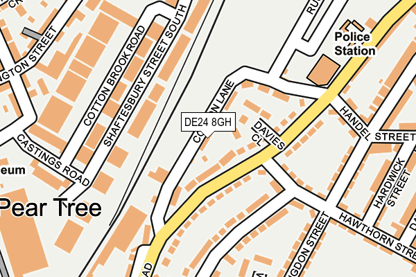 DE24 8GH map - OS OpenMap – Local (Ordnance Survey)