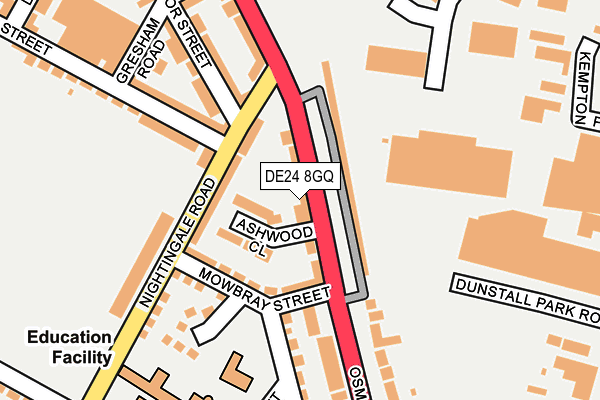 DE24 8GQ map - OS OpenMap – Local (Ordnance Survey)