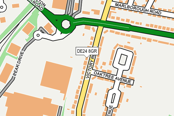 DE24 8GR map - OS OpenMap – Local (Ordnance Survey)