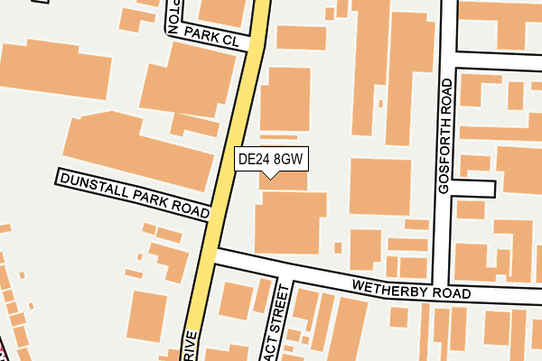 DE24 8GW map - OS OpenMap – Local (Ordnance Survey)
