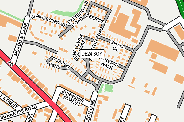 DE24 8GY map - OS OpenMap – Local (Ordnance Survey)