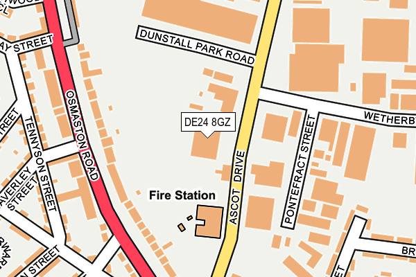 DE24 8GZ map - OS OpenMap – Local (Ordnance Survey)