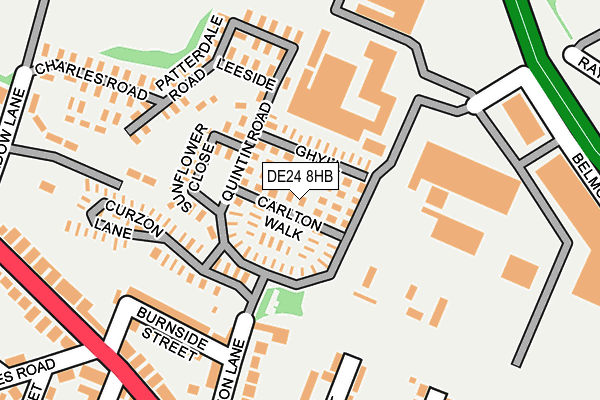 DE24 8HB map - OS OpenMap – Local (Ordnance Survey)