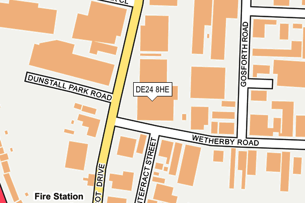 DE24 8HE map - OS OpenMap – Local (Ordnance Survey)