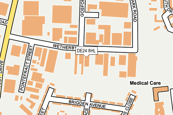 DE24 8HL map - OS OpenMap – Local (Ordnance Survey)
