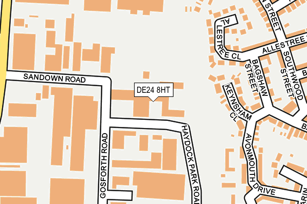 DE24 8HT map - OS OpenMap – Local (Ordnance Survey)