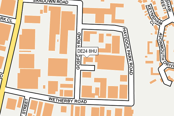 DE24 8HU map - OS OpenMap – Local (Ordnance Survey)