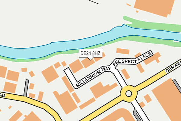 DE24 8HZ map - OS OpenMap – Local (Ordnance Survey)