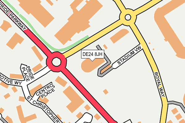 DE24 8JH map - OS OpenMap – Local (Ordnance Survey)