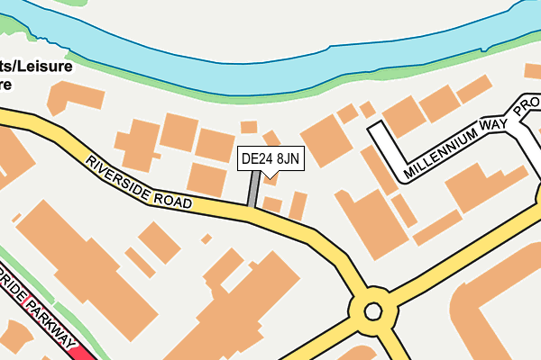 DE24 8JN map - OS OpenMap – Local (Ordnance Survey)