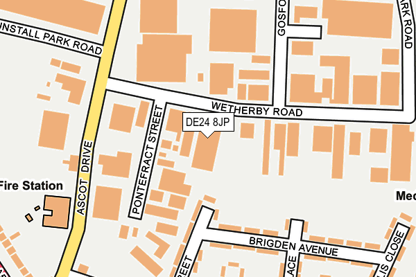 DE24 8JP map - OS OpenMap – Local (Ordnance Survey)
