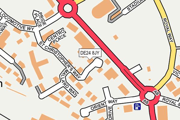 DE24 8JY map - OS OpenMap – Local (Ordnance Survey)