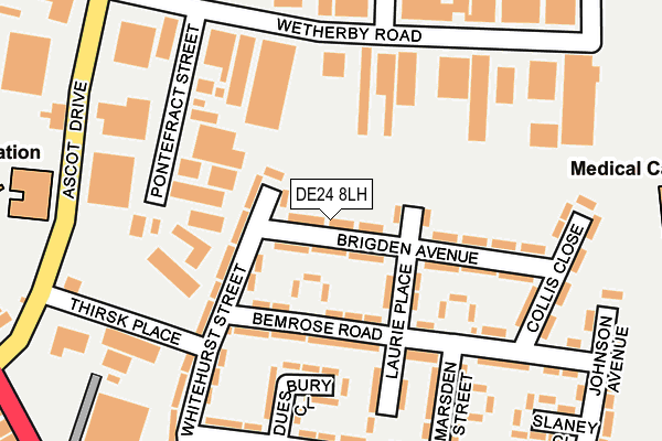 DE24 8LH map - OS OpenMap – Local (Ordnance Survey)
