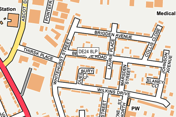 DE24 8LP map - OS OpenMap – Local (Ordnance Survey)