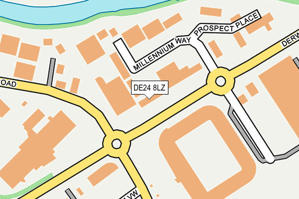 DE24 8LZ map - OS OpenMap – Local (Ordnance Survey)
