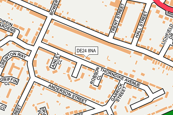DE24 8NA map - OS OpenMap – Local (Ordnance Survey)