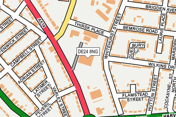 DE24 8NG map - OS OpenMap – Local (Ordnance Survey)