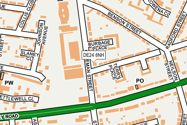 DE24 8NH map - OS OpenMap – Local (Ordnance Survey)