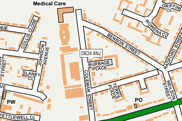 DE24 8NJ map - OS OpenMap – Local (Ordnance Survey)