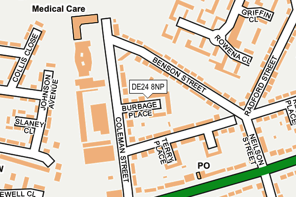 DE24 8NP map - OS OpenMap – Local (Ordnance Survey)