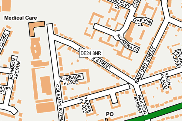 DE24 8NR map - OS OpenMap – Local (Ordnance Survey)
