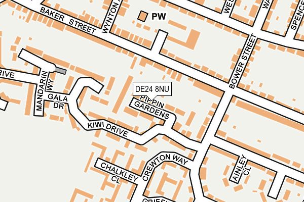 DE24 8NU map - OS OpenMap – Local (Ordnance Survey)