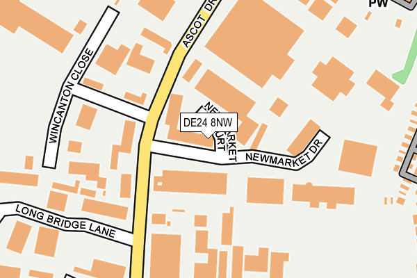 DE24 8NW map - OS OpenMap – Local (Ordnance Survey)