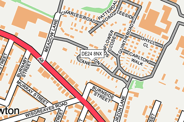 DE24 8NX map - OS OpenMap – Local (Ordnance Survey)
