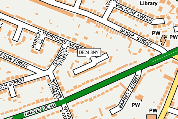 DE24 8NY map - OS OpenMap – Local (Ordnance Survey)