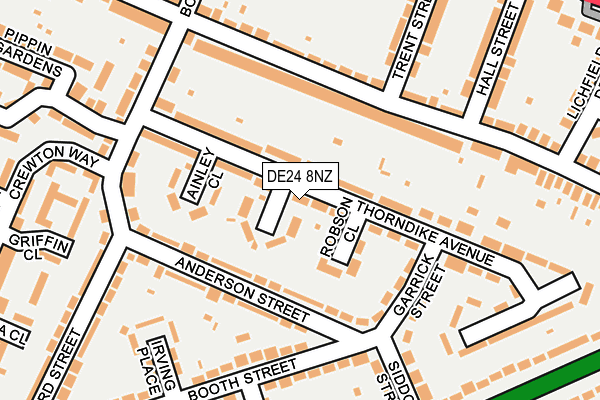 DE24 8NZ map - OS OpenMap – Local (Ordnance Survey)